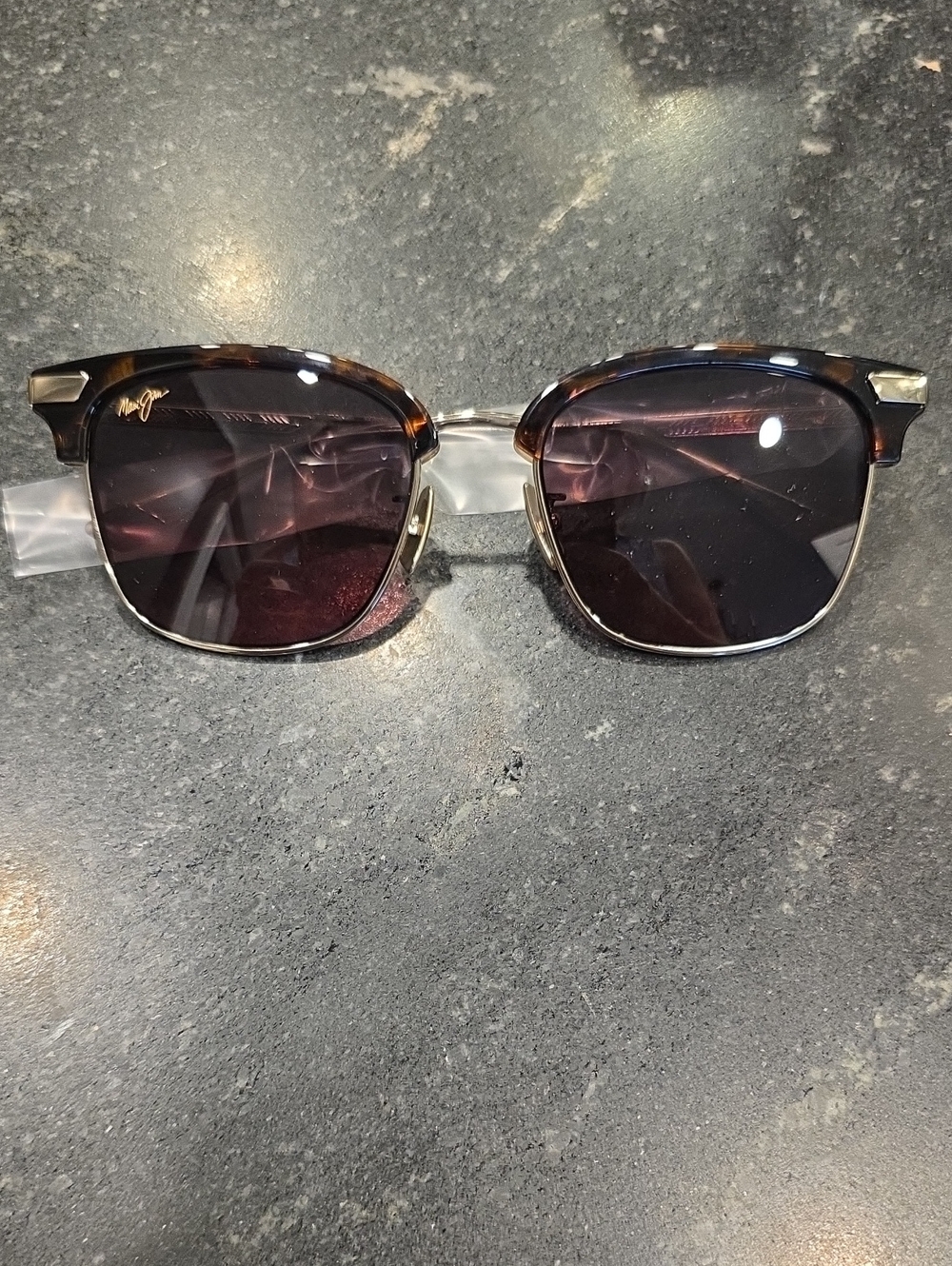 Maui Jim Tortoise Frame Sunglasses with Dark Brown Lenses